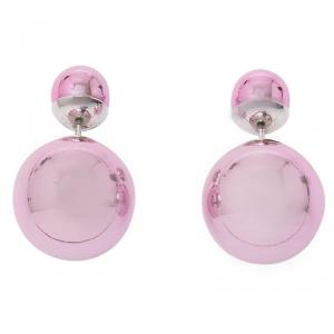 Pre Owned Dior Tribale Pink Faux Pearl Earrings