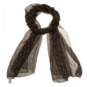 Dior Brown Monogram Silk Stole