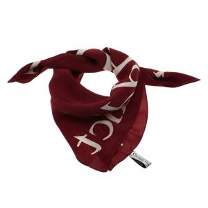 Dior Red Addict Printed Silk Square Scarf