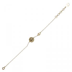 مملوكة مسبقًا Dior Secret Cannage Faux Pearl Gold Tone Bracelet