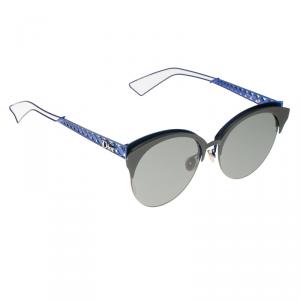 Dior Diorama Club Black and Blue Round Sunglasses 