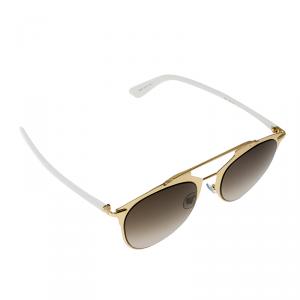 مملوكة مسبقًا Dior Gold & White Dior Reflected Pantos Sunglasses