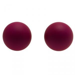Dior Tribales Mise en Dior Matte Dark Pink Gold Tone Stud Earrings
