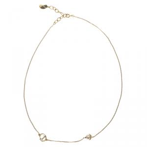 Dior Mise en Dior Faux Pearl Gold Tone Necklace