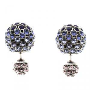 مملوكة مسبقًا أقراط ديور تريبالز كريستال بنفسجي فضية اللون