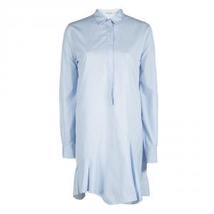 Christian Dior Blue and White Striped Cotton Shirt Dress M