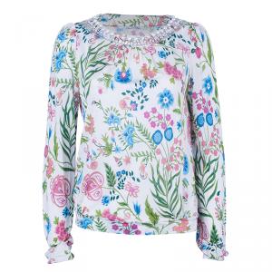 Dior Silk Floral Embellished Top L