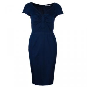 Dior Navy Blue Cotton Knee-length Dress M