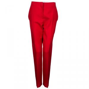 Dior Red Tailored Trousers M