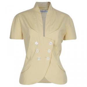 Dior Yellow Short Sleeve Jacket L