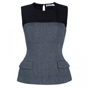 Dior Grey Sleeveless Wool Top M