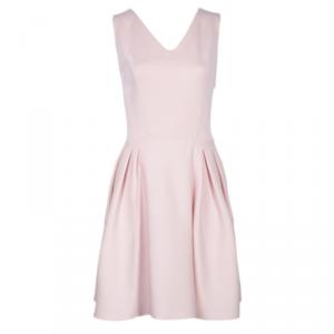 Dior Pink Wool Flare Dress M