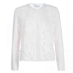 Dior Blush Pink Lace Overlay Cardigan S