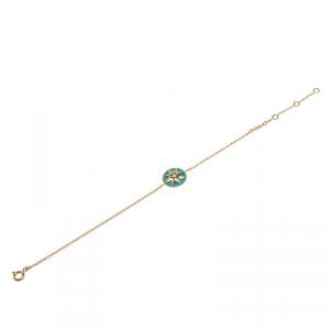 Dior Rose des Vents Diamond Turquoise Yellow Gold Bracelet