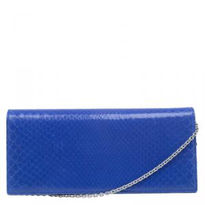 Dior Blue Python Chain Evening Bag