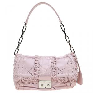 Pre Owned حقيبة ديور نيو لوك جلد وردي بكشكشات