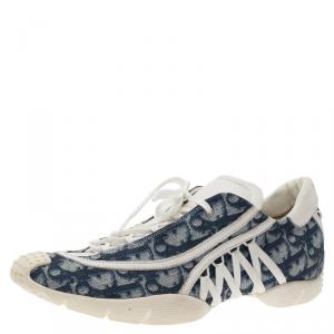 Pre Owned Dior Two Tone Diorissimo Canvas Sneakers Size 39