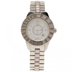 Dior Mother Of Pearl Stainless Steel Christal Women's Wristwatch 32MM