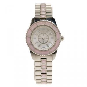 Dior Mother of Pearl Stainless Steel Christal CD112110M002 Women's Wristwatch 28MM