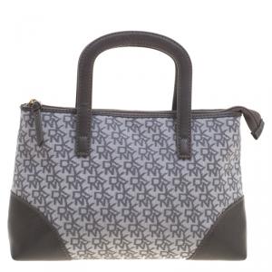 Pre Owned DKNY Grey Monogram Canvas Tote