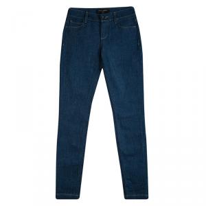Pre Owned Dolce and Gabbana Indigo Denim Tapered Pretty Jeans XS