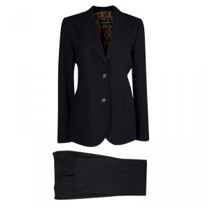 Pre Owned Dolce And Gabbana Black Pant Suit L