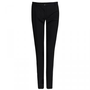 Pre Owned Dolce and Gabbana Black Wool Trousers S