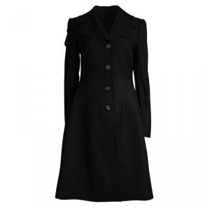 Pre Owned Dolce & Gabbana Black Wool Coat M