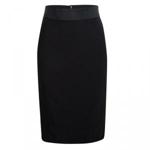 Pre Owned Dolce and Gabbana Black Pencil Skirt S