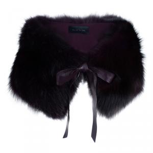 Elie Saab Amethyst Fox Fur Capelet OS