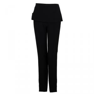 Elie Saab Black Peplum High Waist Trousers S