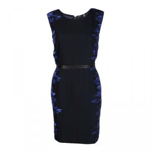Elie Tahari Navy Yard Silk Beverly Sheath Dress L