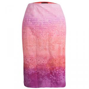 Elie Tahari Pink Gradient Dye  Penelope Pencil Skirt M