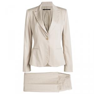 Elie Tahari Beige Cotton Pant Suit M