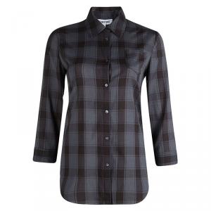 Elizabeth and James Grey Cohen Plaid Button Down Shirt S