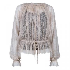 Emilio Pucci Nude Lace Top M