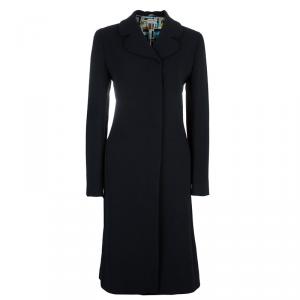 Emilio Pucci Black Print Lining Coat M