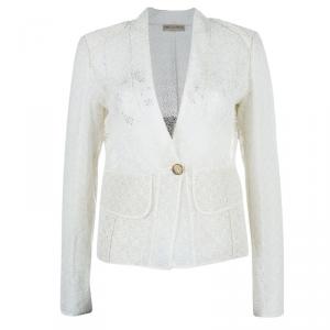 Emilio Pucci White Eyelet Jacket M