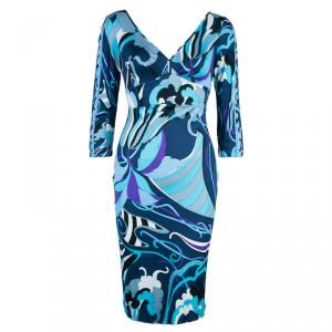 Emilio Pucci Abstract Print Midi Dress S