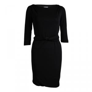 Emilio Pucci Black Jersey Belted Dress S