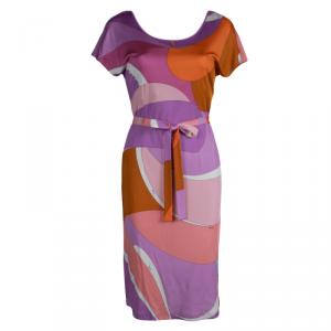 Emilio Pucci Multicolor Knit Shift Dress M