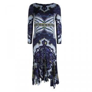 Emilio Pucci Multicolor Printed Silk Godet Dress M