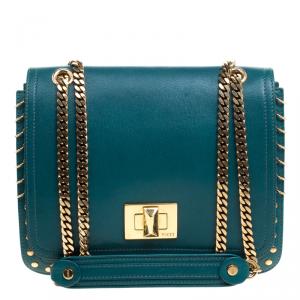 Emilio Pucci Emerald Green Leather Marquise Shoulder Bag