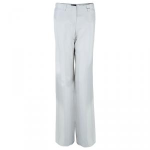 Pre Owned Emporio Armani Palazzo Wide Leg Silk Pants S