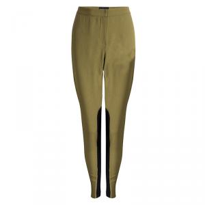 Pre Owned Emporio Armani Green Paneled Trousers S