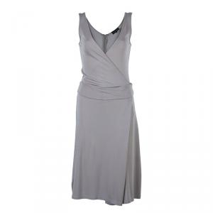 Pre Owned Emporio Armani Taupe Sleeveless Dress S