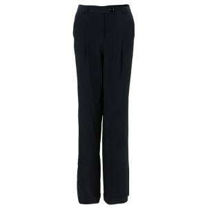 Pre Owned Emporio Armani Black Formal Trousers L