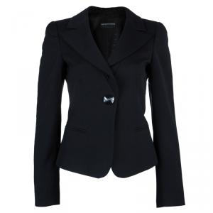 Pre Owned Emporio Armani Black Tailored Blazer S