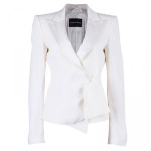 Pre Owned Emporio Armani White Tailored Blazer M