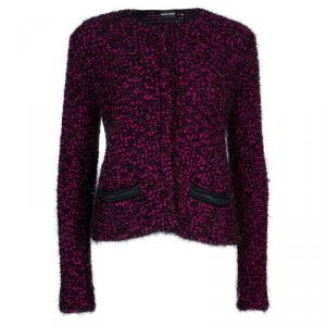 Pre Owned Emporio Armani Pink and Black Cardigan S